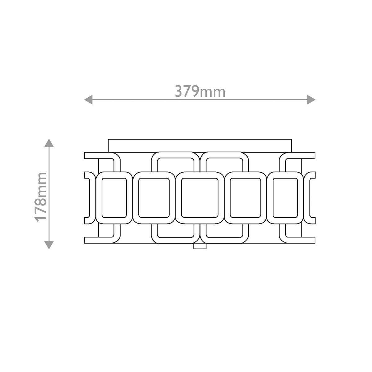 Hinkley Sabina 3 Light Flush in Black
