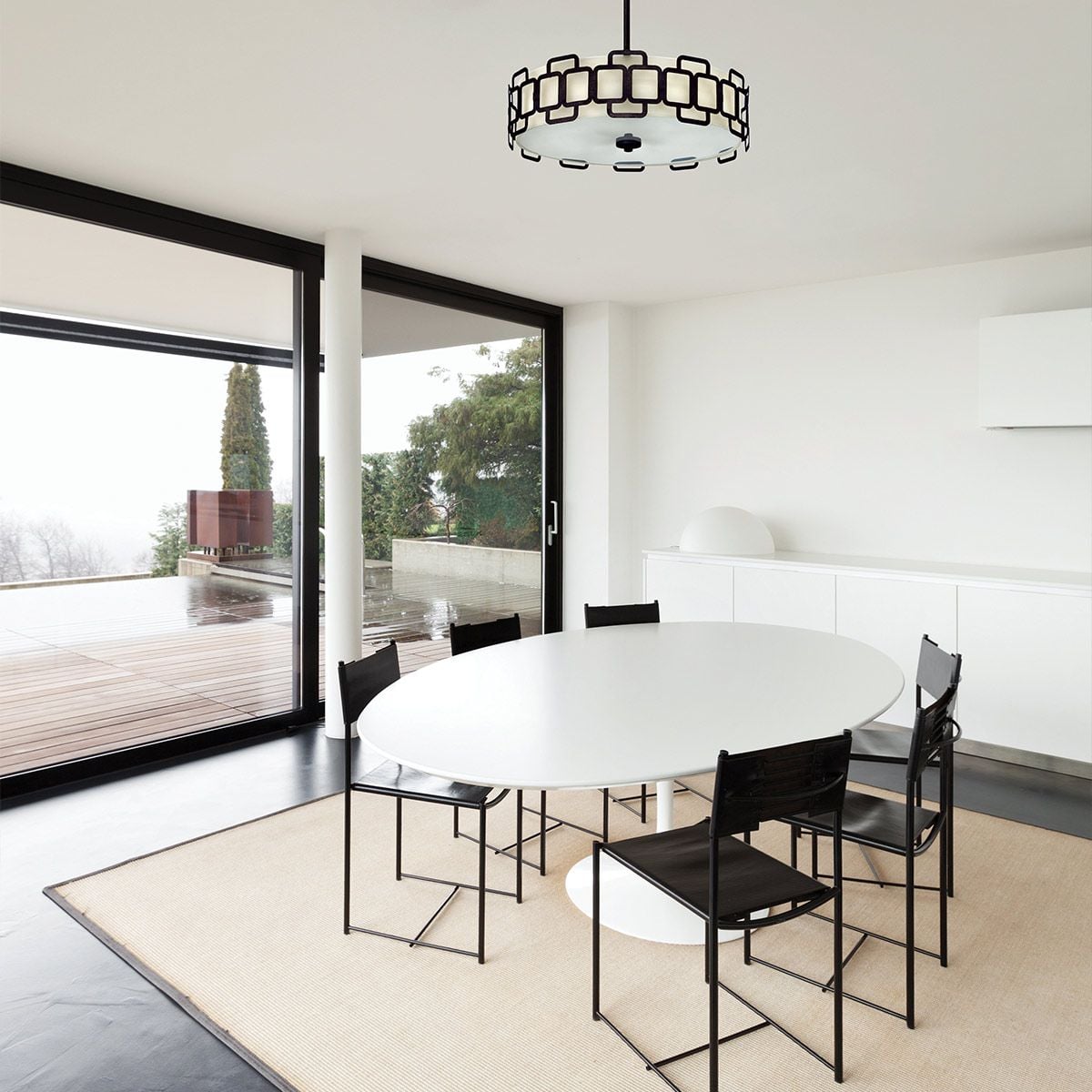Hinkley Sabina 4 Light Pendant in Black