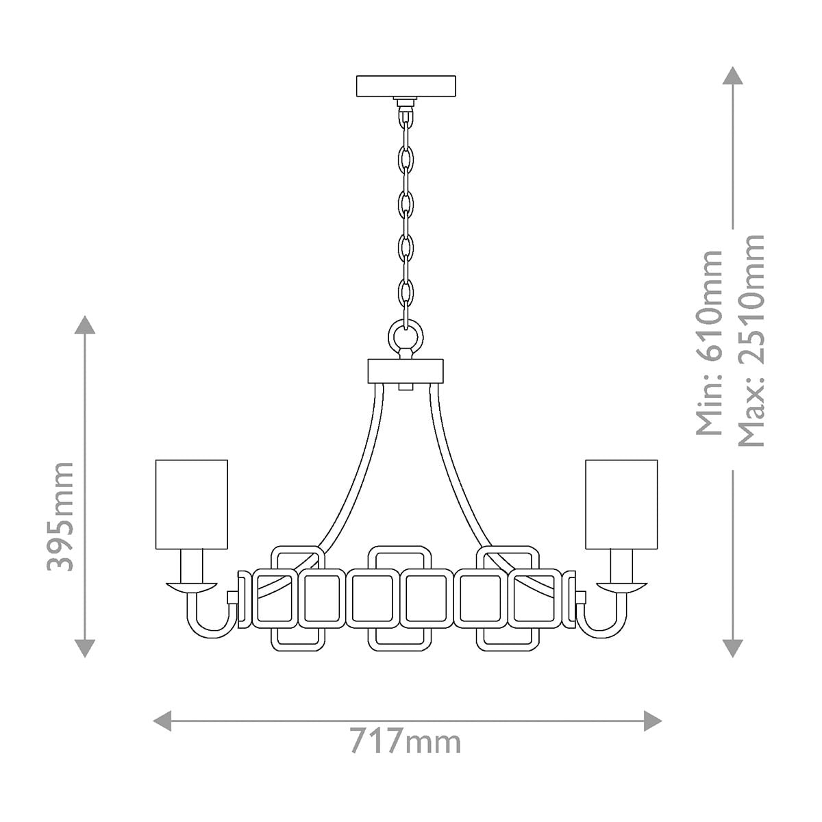Hinkley Sabina 5 Light Chandelier in Black