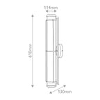Hinkley Saylor Medium LED Bathroom Wall Light in Matte Black