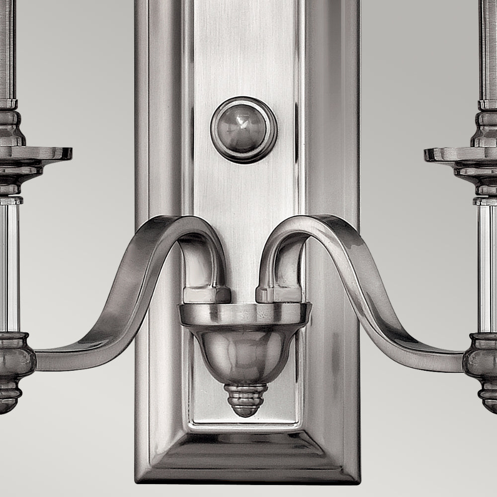 Hinkley Sussex 2 Light Wall Light in Brushed Nickel