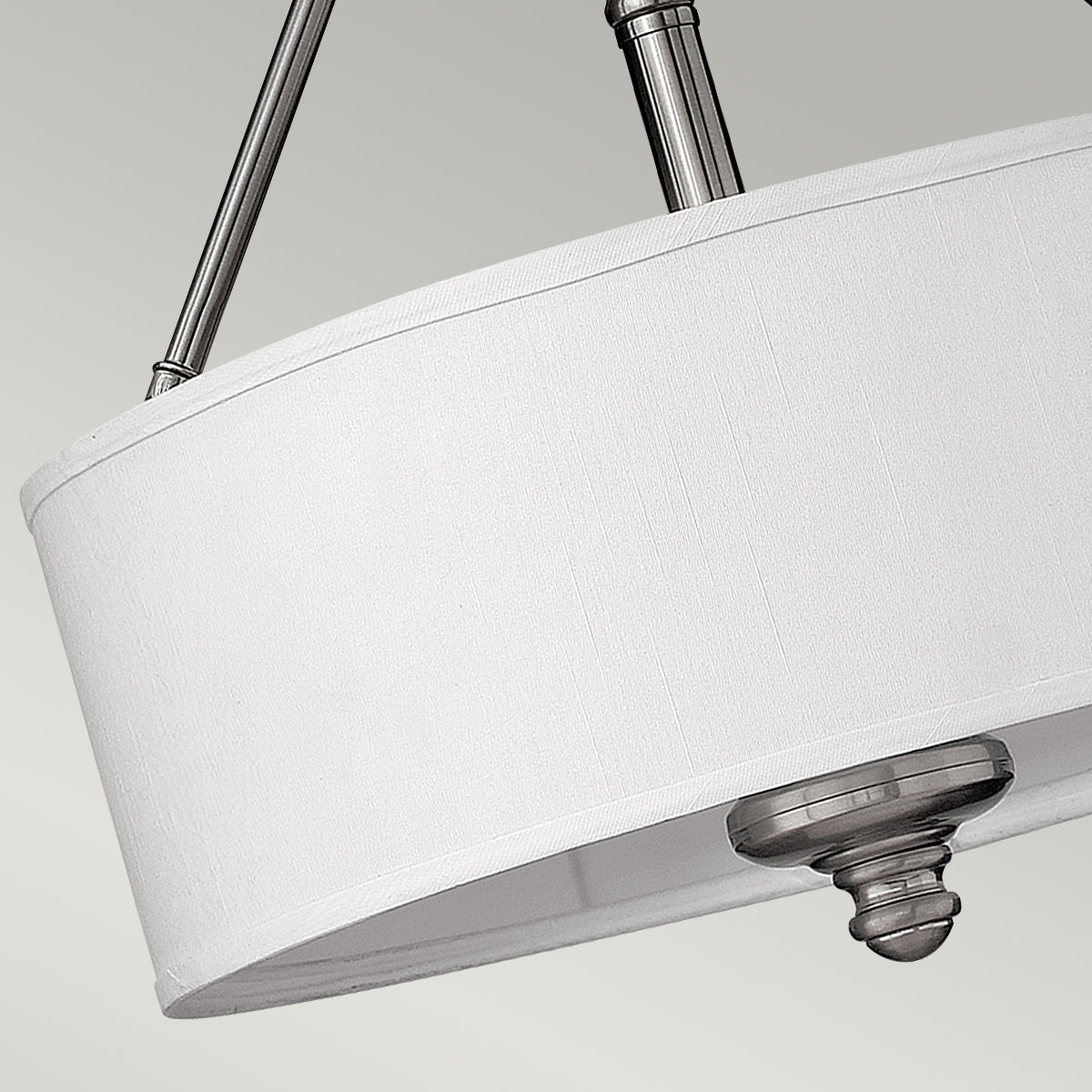 Hinkley Sussex 3 Light Semi Flush Ceiling Light in Brushed Nickel
