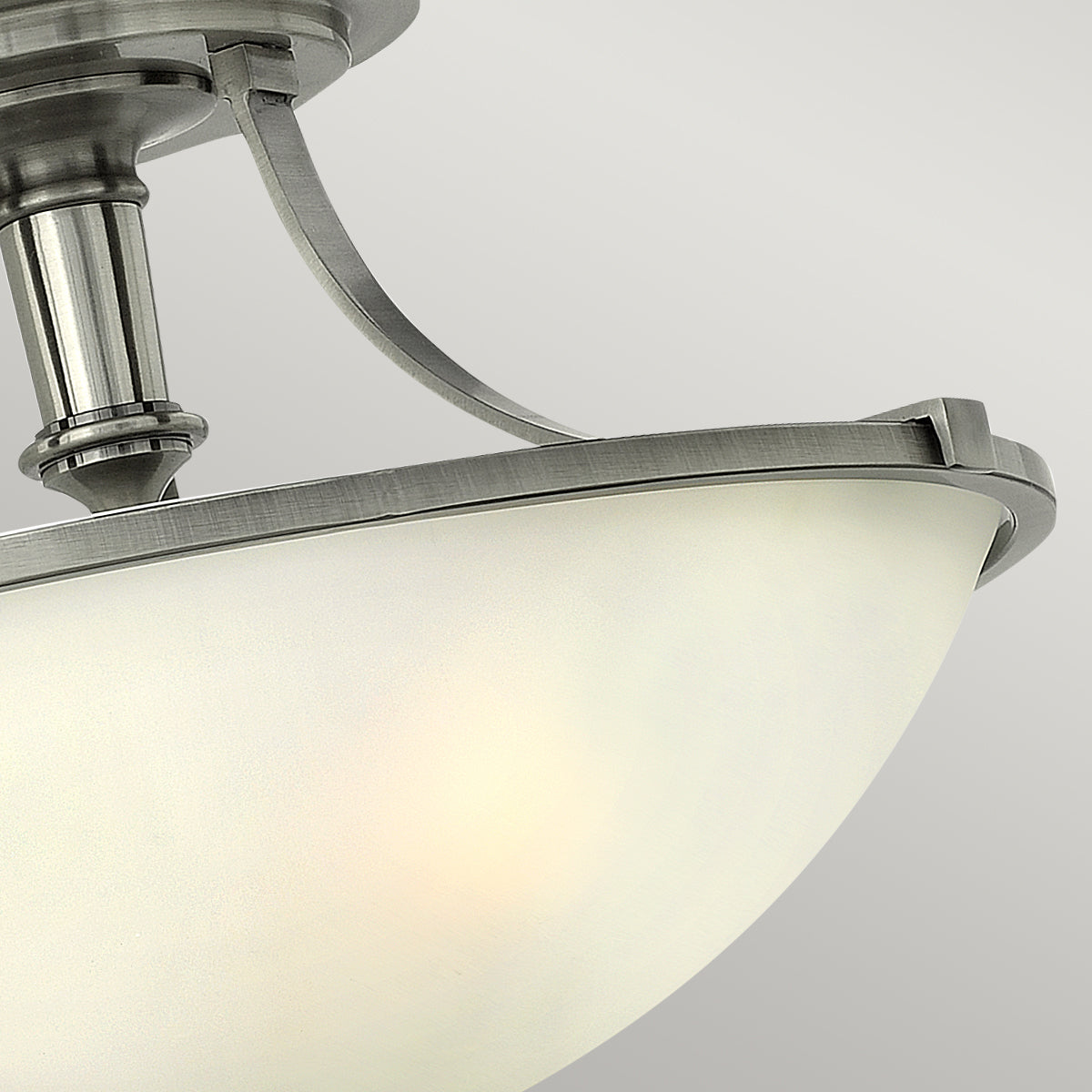 Hinkley Truman Semi Flush Ceiling Light in Antique Nickel