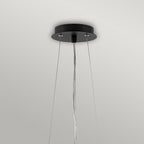 Hinkley Zuma 6 Light Pendant Light in Satin Black and Gold