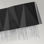 Hinkley Zuma 6 Light Pendant Light in Satin Black and Silver