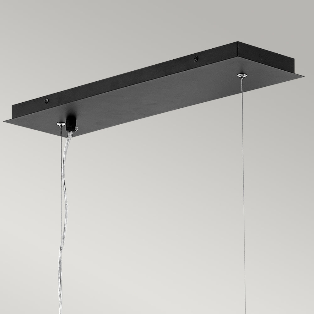 Hinkley Zuma 6 Light Pendant Light in Satin Black and Silver