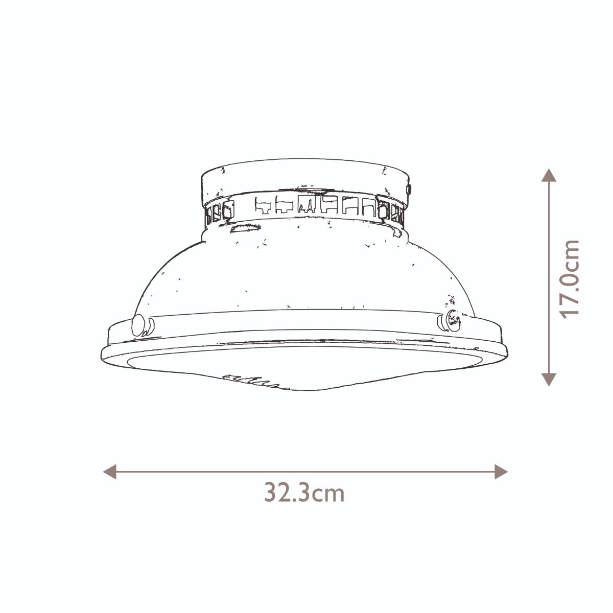 Hinkley Amelia 2 Light Flush Ceiling Light in Polished Chrome