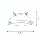 Hinkley Amelia 2 Light Flush Ceiling Light in Heritage Brass