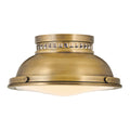 Hinkley Amelia 2 Light Flush Ceiling Light in Heritage Brass