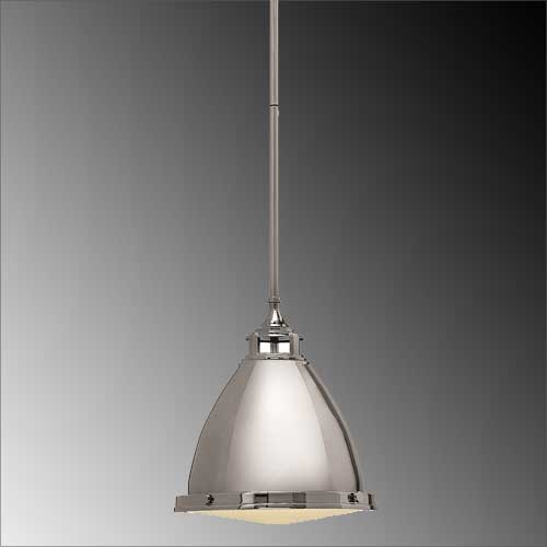 Hinkley Amelia Medium Pendant Light in Polished Nickel with Metal Frame