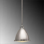 Hinkley Amelia Medium Pendant Light in Polished Nickel with Metal Frame
