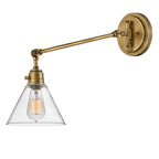 Hinkley Arti Wall Light Heritage Brass with Clear Glass Shade