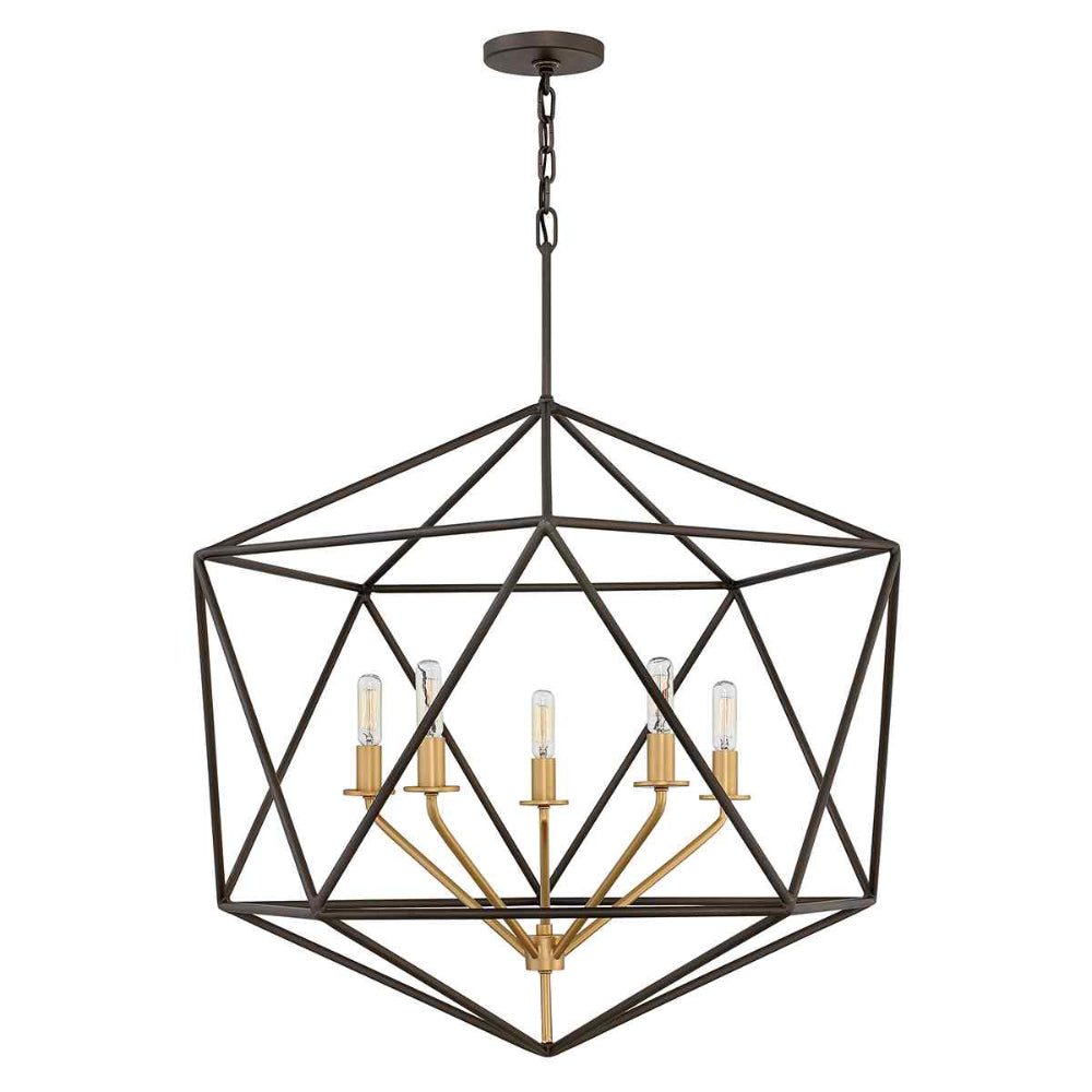 Hinkley Astrid 5 Light Chandelier in Metallic Matte Bronze