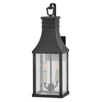 Hinkley Beacon Hill Outdoor Medium Wall Lantern 2 Light in Museum Black