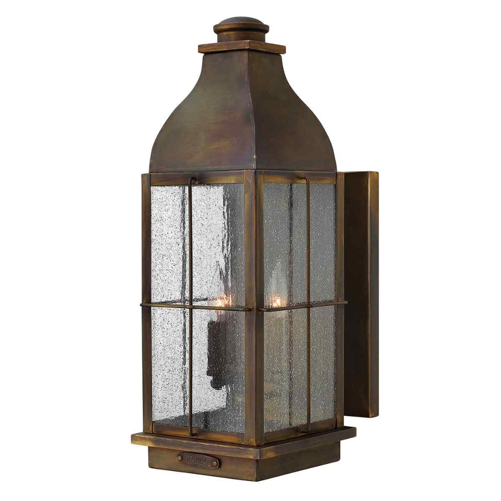 Hinkley Bingham Large 3 Light Outdoor Wall Lantern in Sienna