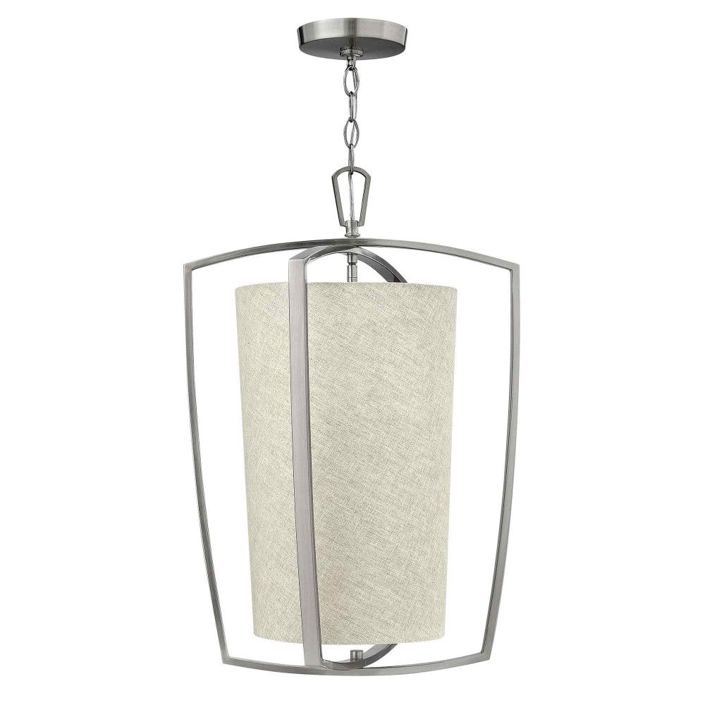 Hinkley Blakely Large 3 Light Pendant Light in Brushed Nickel
