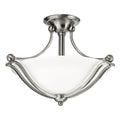 Hinkley Bolla Semi Flush Ceiling Light in Brushed Nickel