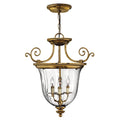 Hinkley Cambridge Small Pendant Light in Burnished Brass