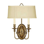 Hinkley Cambridge 2 Light Wall Light in Burnished Brass