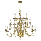 Hinkley Cambridge 25 Light Chandelier in Burnished Brass