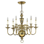 Hinkley Cambridge 6 Light Chandelier in Burnished Brass