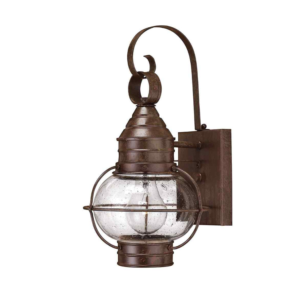 Hinkley Capecod Small 1 Light Outdoor Wall Lantern in Sienna Bronze