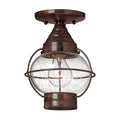 Hinkley Capecod 1 Light Outdoor Flush Lantern in Sienna Bronze