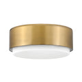 Hinkley Cedric Flush Small Mount Lacquered Brass with Opal Glass
