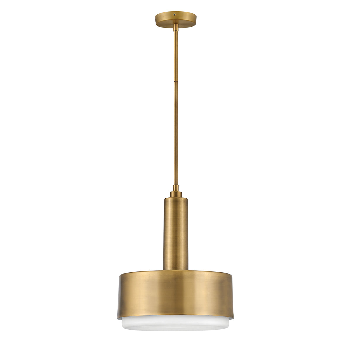 Hinkley Cedric Medium Pendant Black with Opal Glass