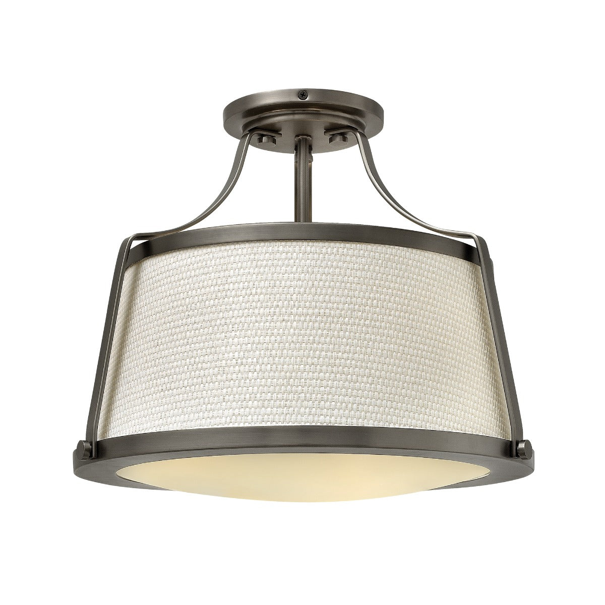 Hinkley Charlotte Semi Flush Ceiling Light in Antique Nickel