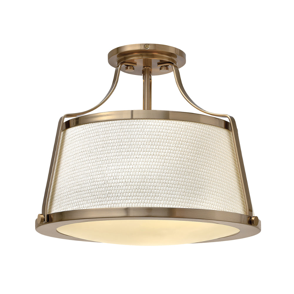 Hinkley Charlotte Semi Flush Ceiling Light in Brushed Caramel
