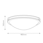 Hinkle Collier 3 Light Medium Flush Ceiling Fitting Black Oxide with Seeded Glass