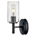 Hinkley Collier Wall Light Black Oxide with Clear Seeded Glass
