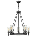 Collier 5 Light Chandelier Black Oxide with Clear Seeded Glass