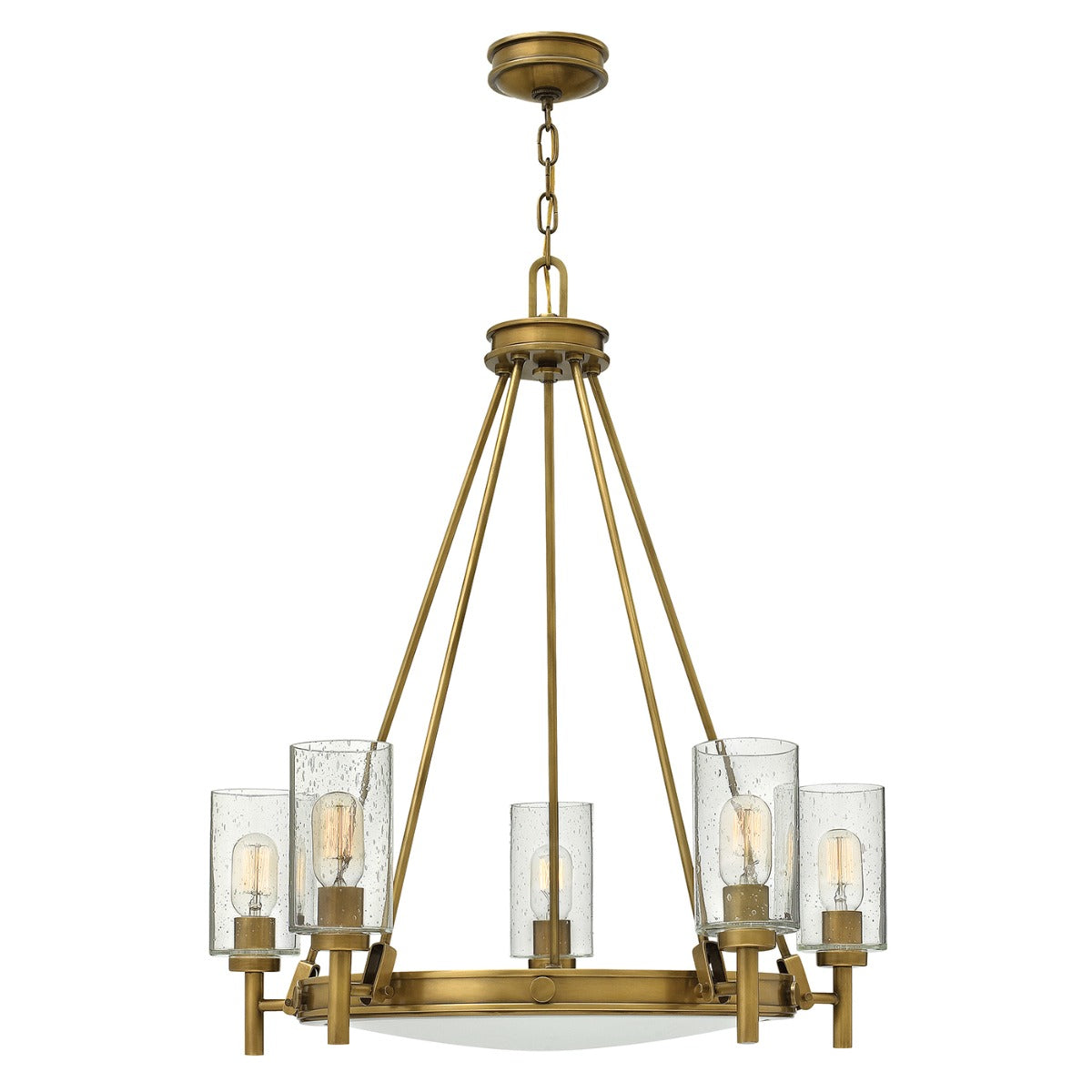Hinkley Collier 5 Light Chandelier in Heritage Brass
