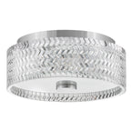 Hinkley Elle 2 Light Small Flush Chrome wit Glass Shade