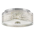 Hinkley Elle 2 Light Small Flush Chrome wit Glass Shade