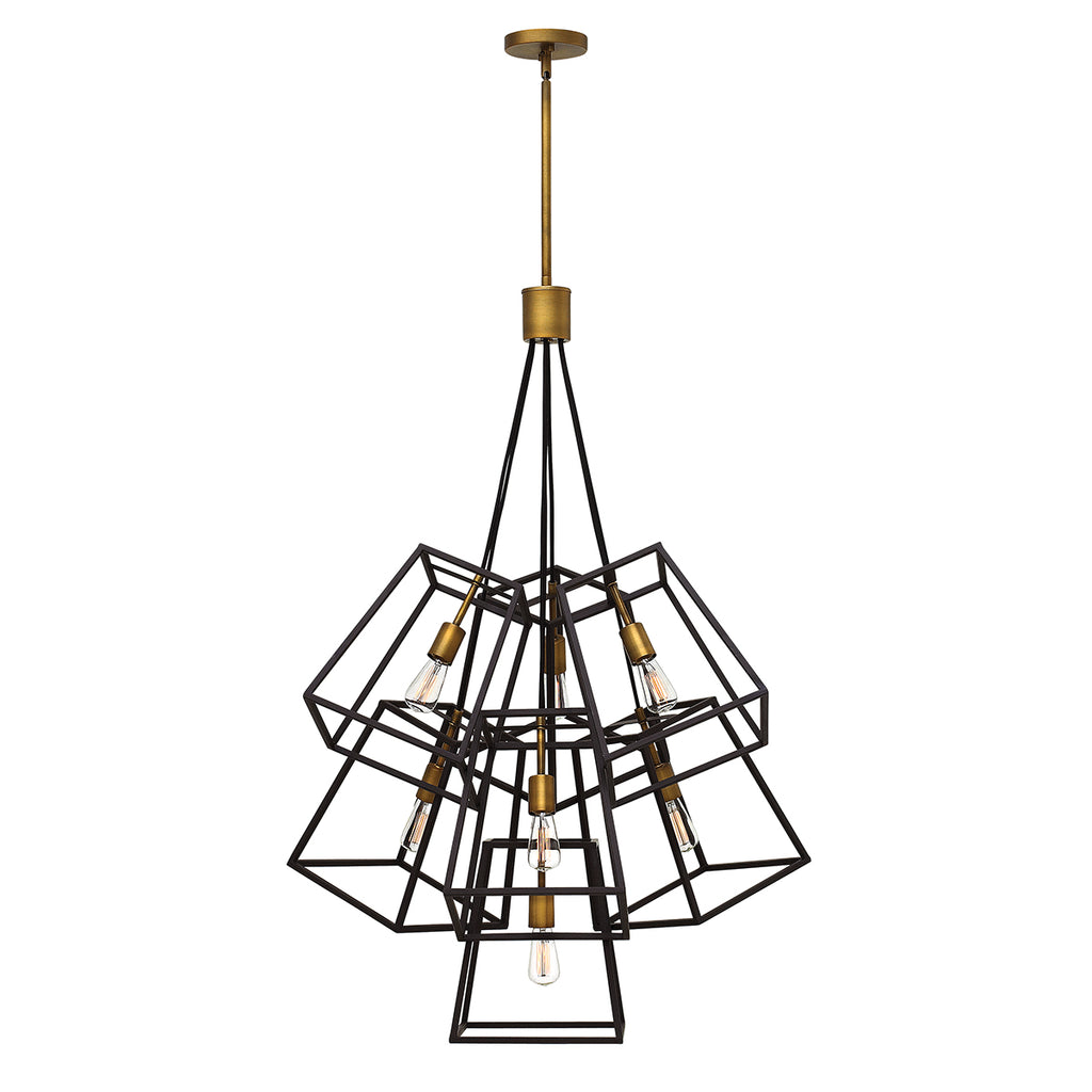 Hinkley Fulton 7 Light Multi-Arm Pendant Light in Bronze
