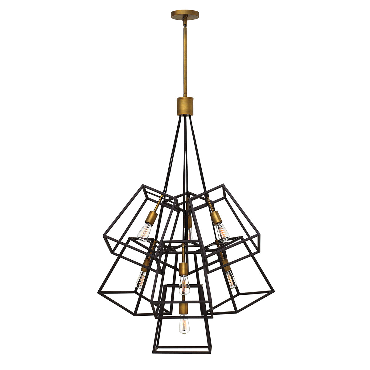 Hinkley Fulton 7 Light Multi-Arm Pendant Light in Bronze