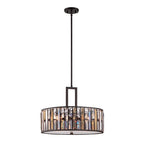 Hinkley Gemma 3 Light Drum Pendant Light in Vintage Bronze