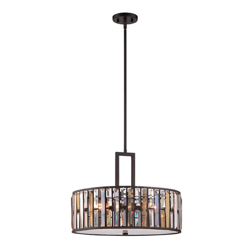 Hinkley Gemma 3 Light Drum Pendant Light in Vintage Bronze