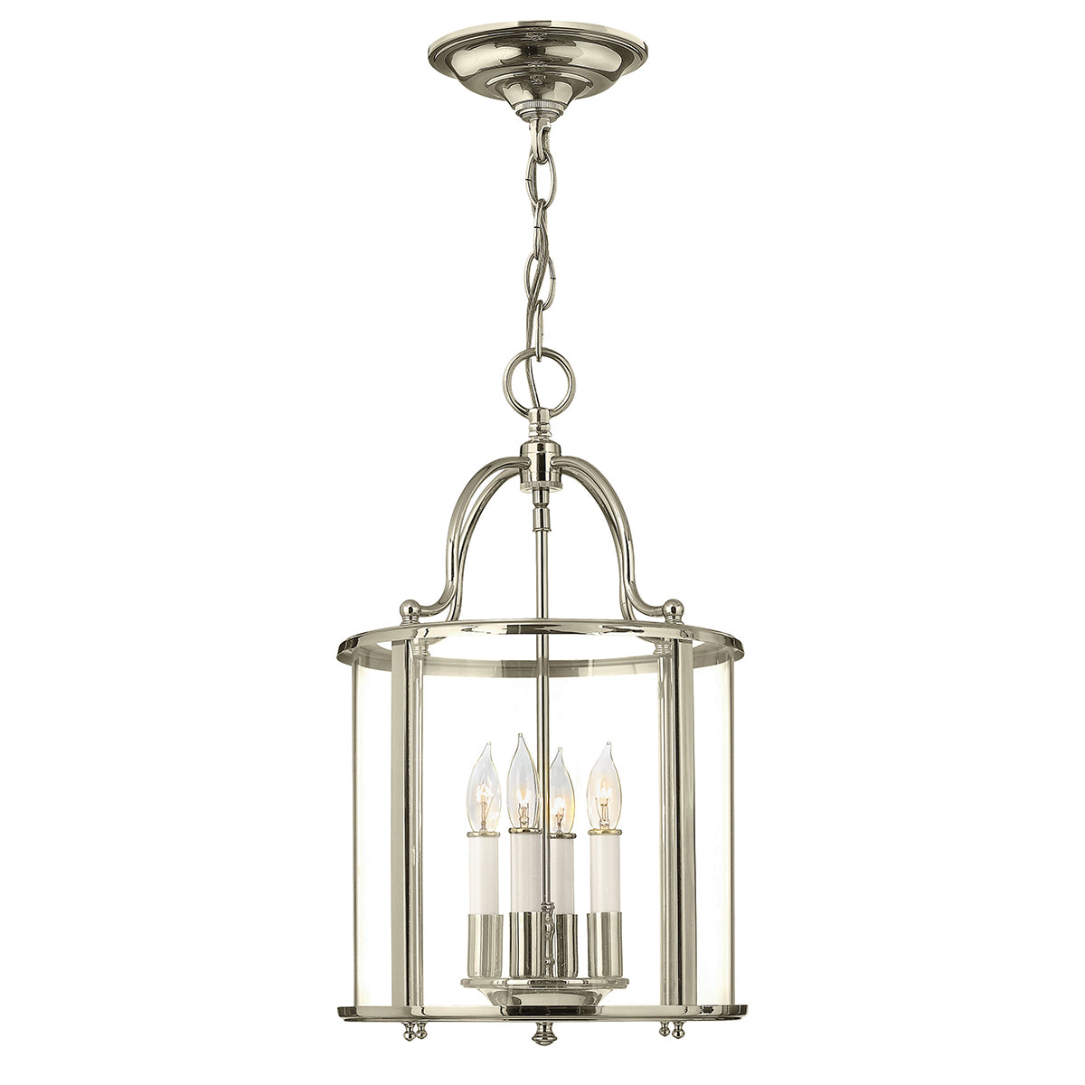 Hinkley Gentry Medium 4 Light Pendant Light in Polished Nickel