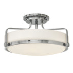 Hinkley Harper Medium 3 Light Semi Flush Ceiling Light in Chrome
