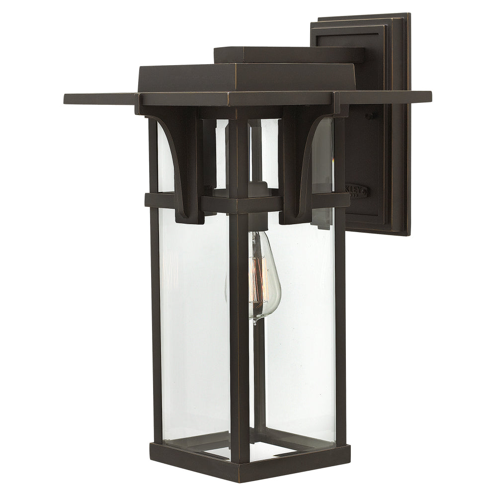Hinkley Manhattan Large Outdoor Wall Lantern in Oil Rubbed Bronze