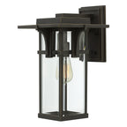 Hinkley Manhattan Medium Outdoor Wall Lantern in Oil Rubbed Bronze