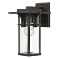 Hinkley Manhattan Small Outdoor Wall Lantern in Oil Rubbed Bronze