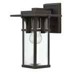 Hinkley Manhattan Small Outdoor Wall Lantern in Oil Rubbed Bronze