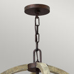 Hinkley Middlefield 4 Light Circular Chandelier in Iron Rust, detail