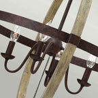 Hinkley Middlefield 4 Light Circular Chandelier in Iron Rust, detail