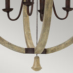 Hinkley Middlefield 4 Light Circular Chandelier in Iron Rust, detail